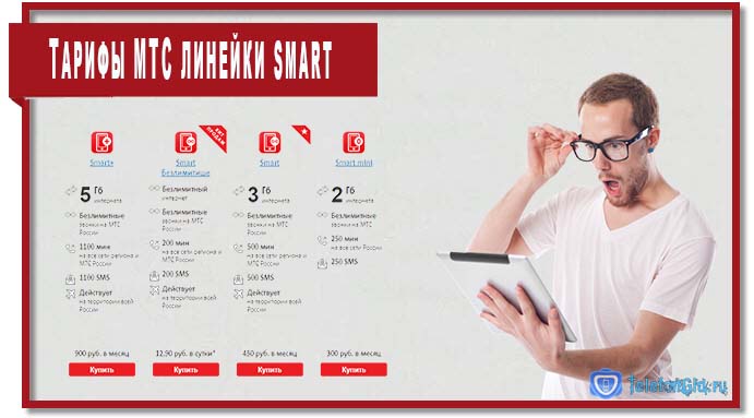 Линейка тарифов Smart разнообразна и позволяет практически каждому абоненту подобрать оптимальное для себя предложение.